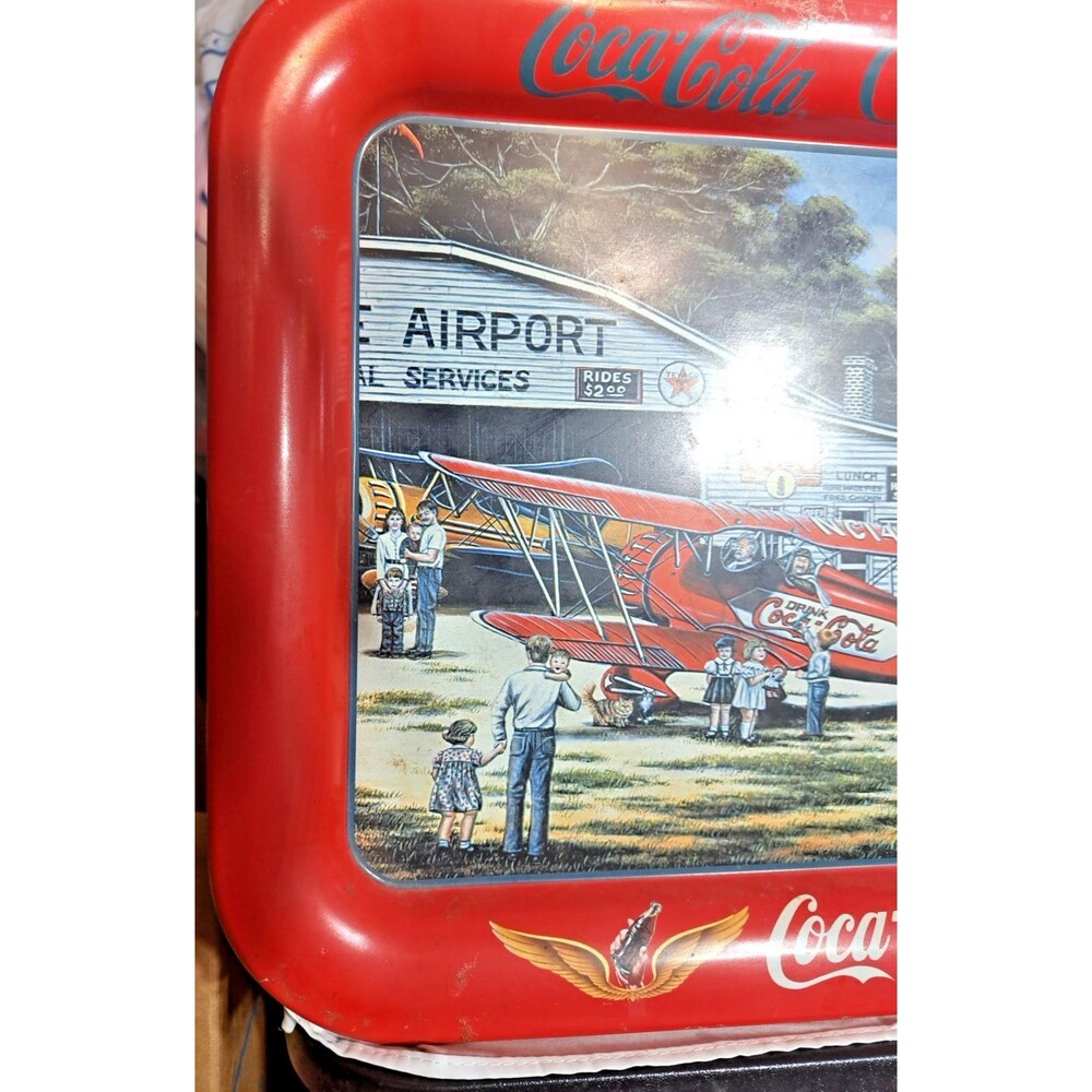 VTG 1998 Coca-Cola Goes Along Tray Pamela Renfroe Signed Metal Nostalgia - Picture 5 of 12